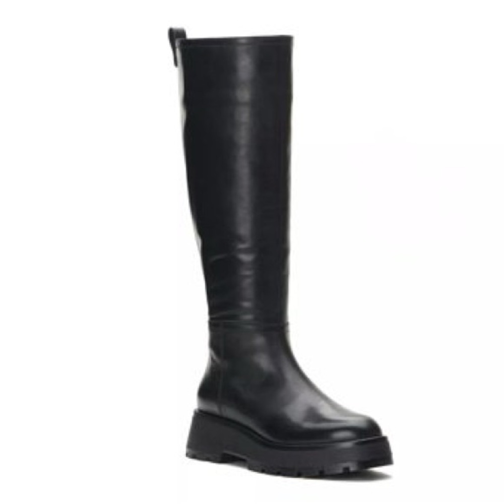 Vince Camuto Black Knee-High Leather Boots